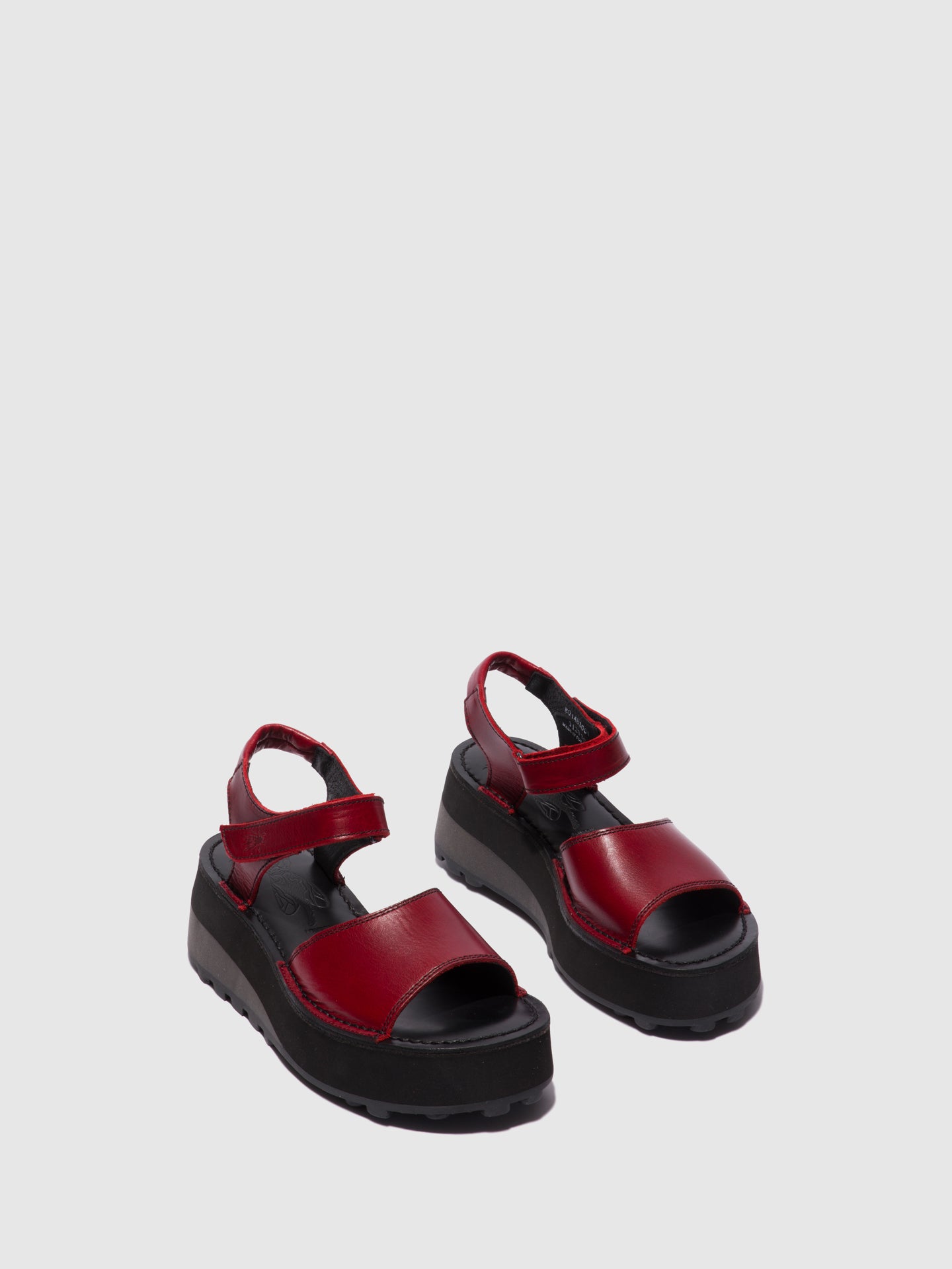 Fly London Sandálias com Velcro HOST483FLY RED/BLACK